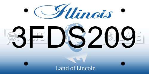 3FDS209 Illinois License Plate