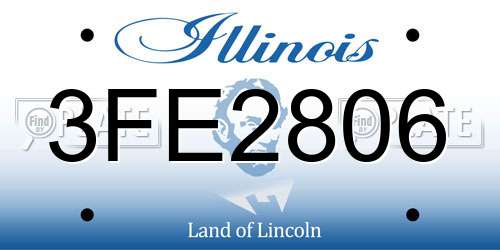 3FE2806 Illinois License Plate
