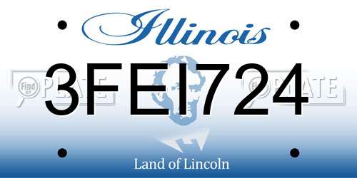 3FEI724 Illinois License Plate