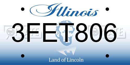 3FET806 Illinois License Plate