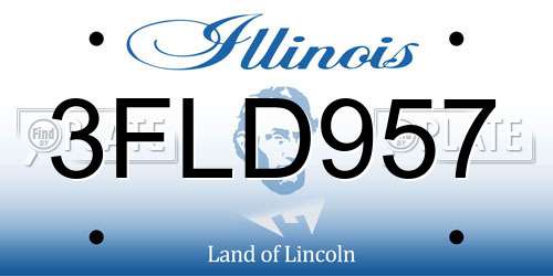 3FLD957 Illinois License Plate