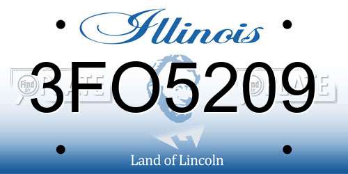 3FO5209 Illinois License Plate