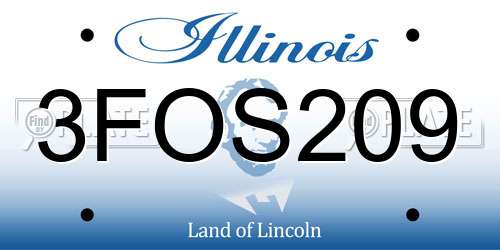 3FOS209 Illinois License Plate