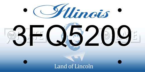 3FQ5209 Illinois License Plate