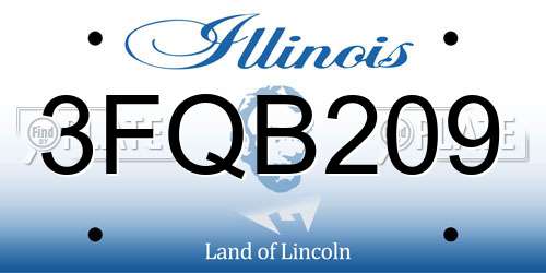 3FQB209 Illinois License Plate