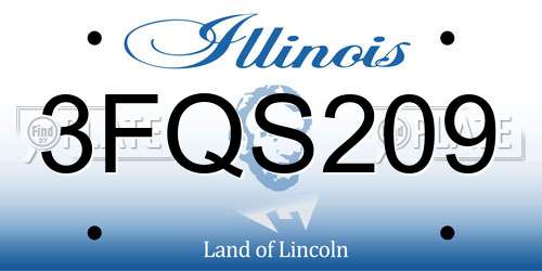 3FQS209 Illinois License Plate