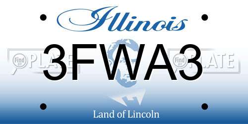 3FWA3 Illinois License Plate