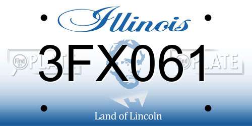 3FX061 Illinois License Plate