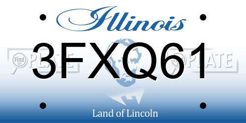 3FXQ61 Illinois License Plate