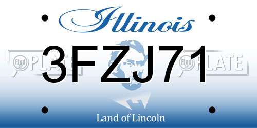 3FZJ71 Illinois License Plate