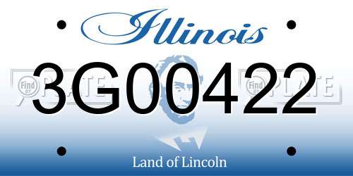 3G00422 Illinois License Plate