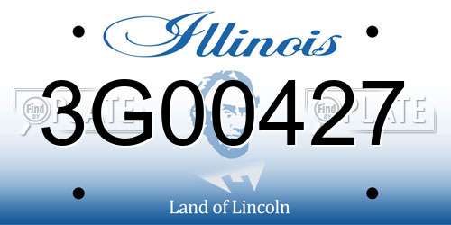 3G00427 Illinois License Plate