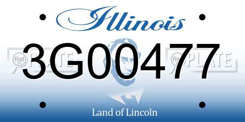 3G00477 Illinois License Plate