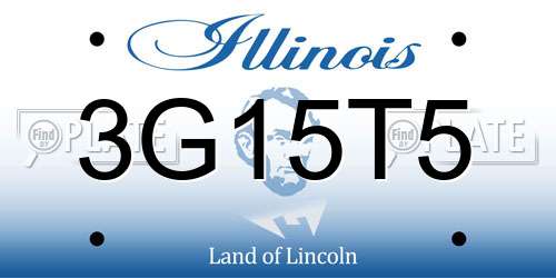 3G15T5 Illinois License Plate