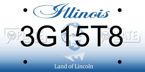 3G15T8 Illinois License Plate