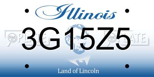 3G15Z5 Illinois License Plate