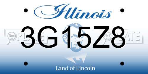 3G15Z8 Illinois License Plate