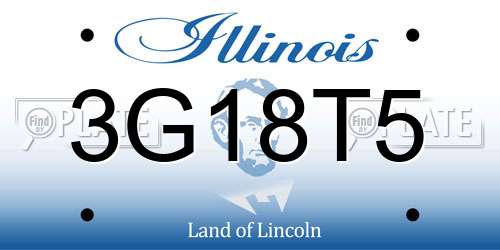 3G18T5 Illinois License Plate
