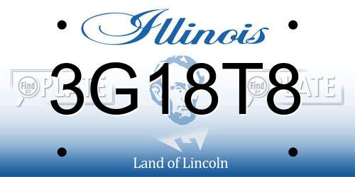 3G18T8 Illinois License Plate