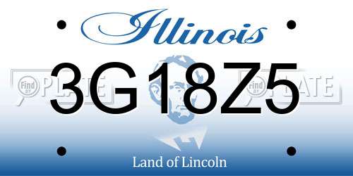 3G18Z5 Illinois License Plate