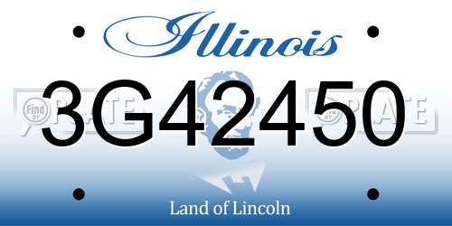 3G42450 Illinois License Plate