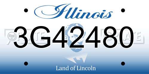 3G42480 Illinois License Plate