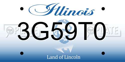 3G59T0 Illinois License Plate