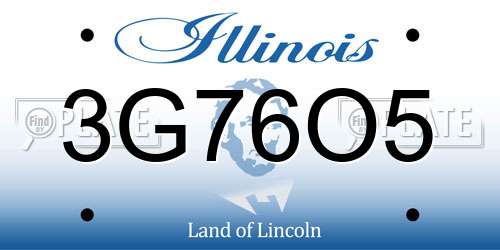 3G76O5 Illinois License Plate
