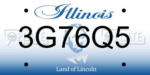 3G76Q5 Illinois License Plate