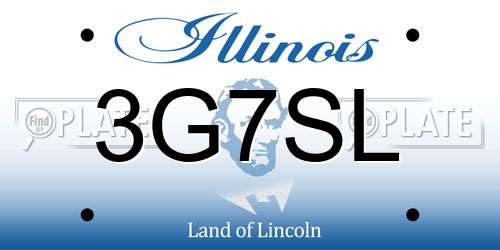 3G7SL Illinois License Plate