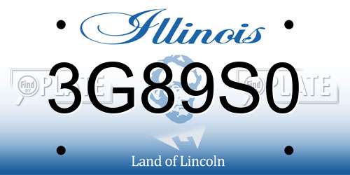 3G89S0 Illinois License Plate