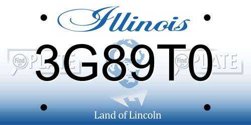 3G89T0 Illinois License Plate