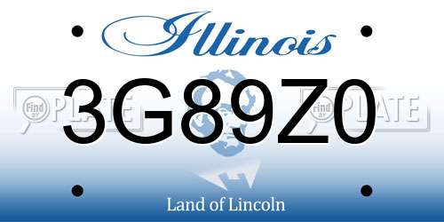 3G89Z0 Illinois License Plate