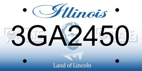 3GA2450 Illinois License Plate