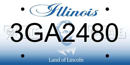 3GA2480 Illinois License Plate