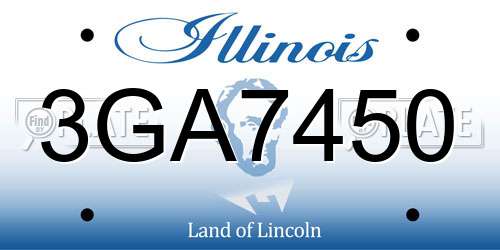 3GA7450 Illinois License Plate
