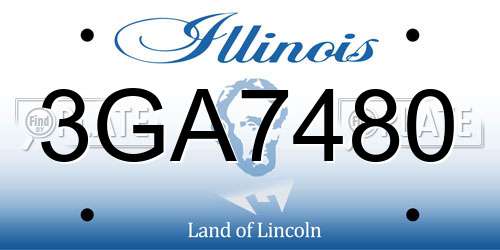 3GA7480 Illinois License Plate