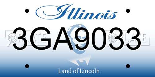 3GA9033 Illinois License Plate