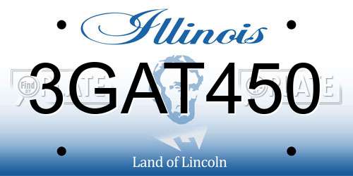 3GAT450 Illinois License Plate
