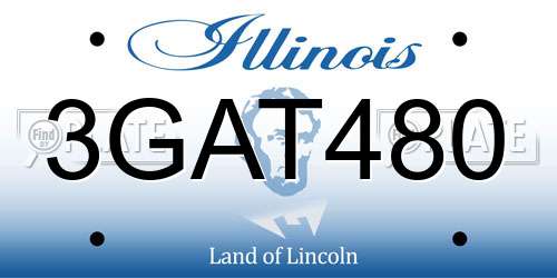3GAT480 Illinois License Plate
