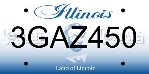 3GAZ450 Illinois License Plate