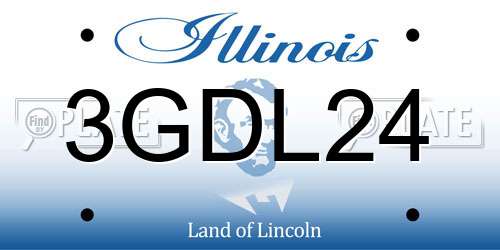 3GDL24 Illinois License Plate