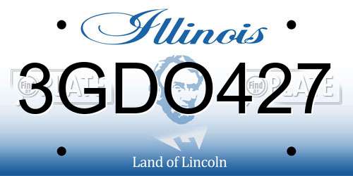 3GDO427 Illinois License Plate