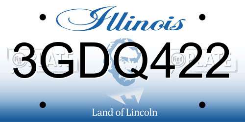 3GDQ422 Illinois License Plate