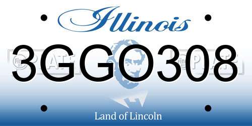 3GGO308 Illinois License Plate