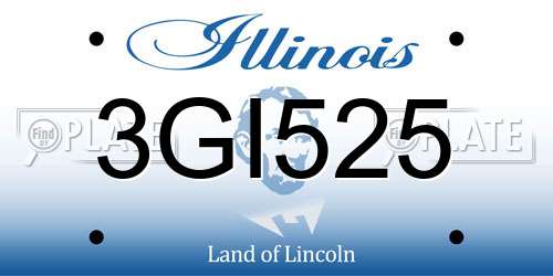 3GI525 Illinois License Plate
