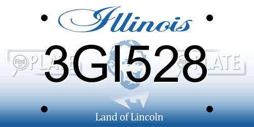 3GI528 Illinois License Plate