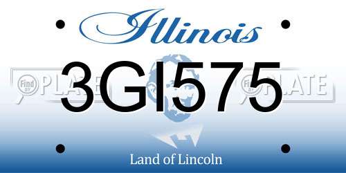 3GI575 Illinois License Plate