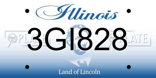 3GI828 Illinois License Plate
