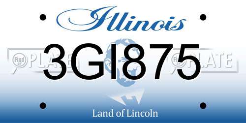 3GI875 Illinois License Plate